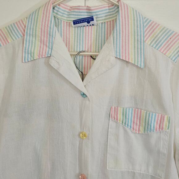 Vintage Cape Cod Sportswear Outfit Grandma Cottage Core Vintage Pastel Medium - Picture 1 of 12